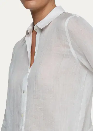 L'Agence Ellery Sheer Ramie Blouse | Thumbnail 5 L'Agence Ellery Sheer Ramie Blouse | Thumbnail 5
