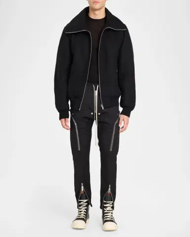 Rick Owens Men's Zipped-Trim Drawstring Joggers | Thumbnail 2 Rick Owens Men's Zipped-Trim Drawstring Joggers | Thumbnail 2
