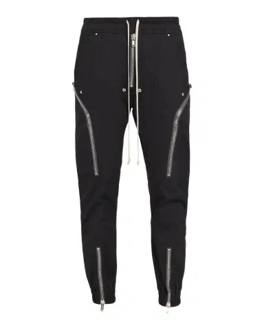 Rick Owens Men's Zipped-Trim Drawstring Joggers | Thumbnail 1 Rick Owens Men's Zipped-Trim Drawstring Joggers | Thumbnail 1