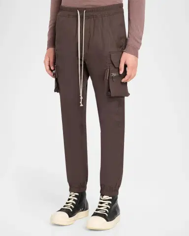 Rick Owens Men's Drawstring Cargo Joggers | Thumbnail 4 Rick Owens Men's Drawstring Cargo Joggers | Thumbnail 4