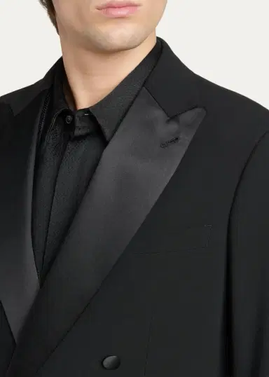 Giorgio Armani Men's Double Breasted Virgin Wool-blend Blazer | Thumbnail 5 Giorgio Armani Men's Double Breasted Virgin Wool-blend Blazer | Thumbnail 5