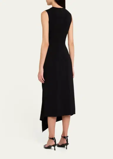 Veronica Beard Freja Asymmetric Draped Midi Dress | Thumbnail 3 Veronica Beard Freja Asymmetric Draped Midi Dress | Thumbnail 3