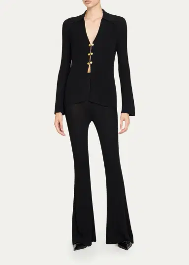 L'Agence Kaye Rib-Knit Cardigan Top | Thumbnail 2 L'Agence Kaye Rib-Knit Cardigan Top | Thumbnail 2