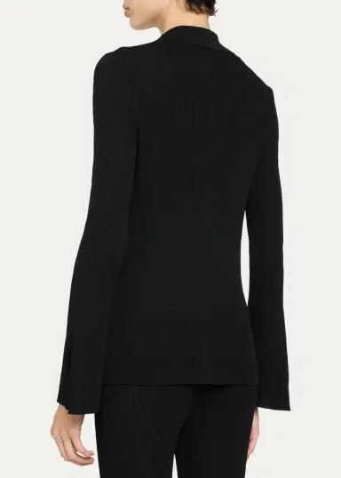 L'Agence Kaye Rib-Knit Cardigan Top | Thumbnail 3 L'Agence Kaye Rib-Knit Cardigan Top | Thumbnail 3