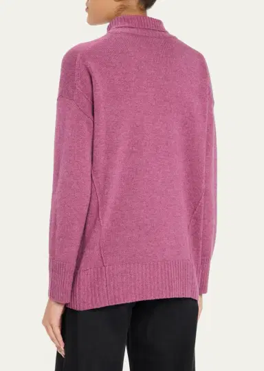 Lafayette 148 New York Chine 3-Ply Cashmere Stand-Collar Sweater | Thumbnail 3 Lafayette 148 New York Chine 3-Ply Cashmere Stand-Collar Sweater | Thumbnail 3
