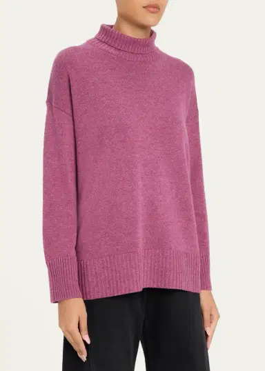 Lafayette 148 New York Chine 3-Ply Cashmere Stand-Collar Sweater | Thumbnail 4 Lafayette 148 New York Chine 3-Ply Cashmere Stand-Collar Sweater | Thumbnail 4