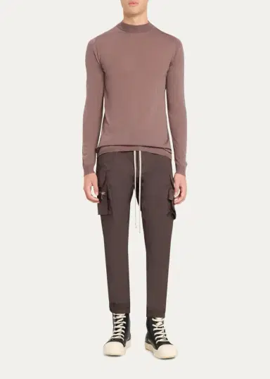 Rick Owens Men's Drawstring Cargo Joggers | Thumbnail 2 Rick Owens Men's Drawstring Cargo Joggers | Thumbnail 2