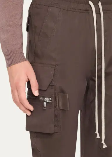 Rick Owens Men's Drawstring Cargo Joggers | Thumbnail 5 Rick Owens Men's Drawstring Cargo Joggers | Thumbnail 5