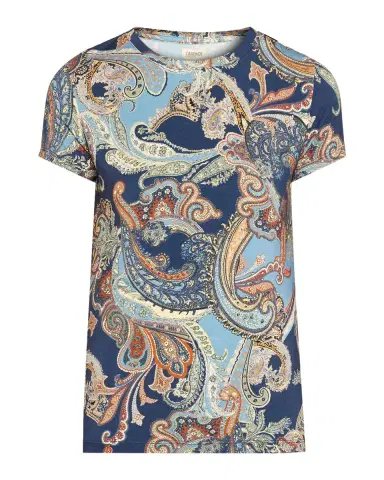 L'Agence Ressi Paisley Short-Sleeve Jersey T-Shirt | Thumbnail 3 L'Agence Ressi Paisley Short-Sleeve Jersey T-Shirt | Thumbnail 3