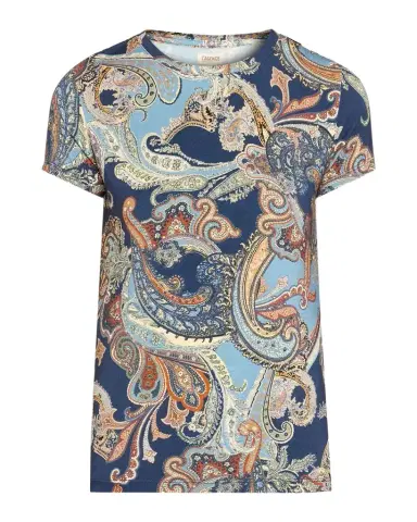 L'Agence Ressi Paisley Short-Sleeve Jersey T-Shirt | Thumbnail 1 L'Agence Ressi Paisley Short-Sleeve Jersey T-Shirt | Thumbnail 1