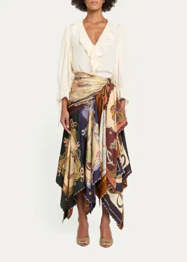Zimmermann Valiant Draped Silk Scarf Skirt | Thumbnail 2 Zimmermann Valiant Draped Silk Scarf Skirt | Thumbnail 2