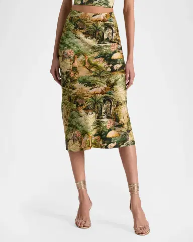 Alice + Olivia Maeve Tapestry Slip Skirt | Thumbnail 4 Alice + Olivia Maeve Tapestry Slip Skirt | Thumbnail 4