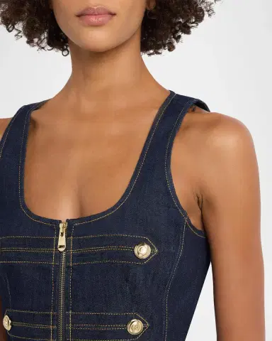 Cinq à Sept Abbot Denim Zip-Front Top | Thumbnail 5 Cinq à Sept Abbot Denim Zip-Front Top | Thumbnail 5