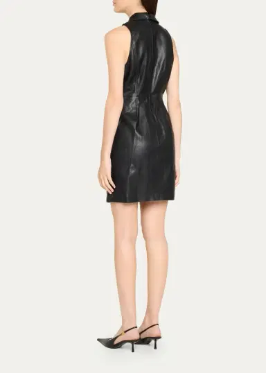 L'Agence Apolline Sleeveless Faux-Leather Mini Dress | Thumbnail 3 L'Agence Apolline Sleeveless Faux-Leather Mini Dress | Thumbnail 3