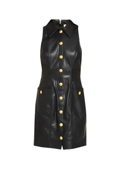 L'Agence Apolline Sleeveless Faux-Leather Mini Dress | Thumbnail 1 L'Agence Apolline Sleeveless Faux-Leather Mini Dress | Thumbnail 1