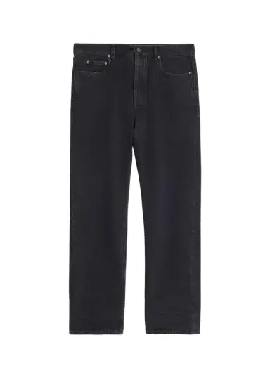 Saint Laurent Men's Relaxed Straight-Leg Black Denim Jeans | Thumbnail 1 Saint Laurent Men's Relaxed Straight-Leg Black Denim Jeans | Thumbnail 1