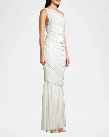 Norma Kamali Diana Fringed Fishtail Gown | Thumbnail 6 Norma Kamali Diana Fringed Fishtail Gown | Thumbnail 6