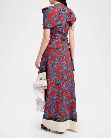 Proenza Schouler Bodine Asymmetric Draped Grommet Fringe High-Low Dress | Thumbnail 3 Proenza Schouler Bodine Asymmetric Draped Grommet Fringe High-Low Dress | Thumbnail 3