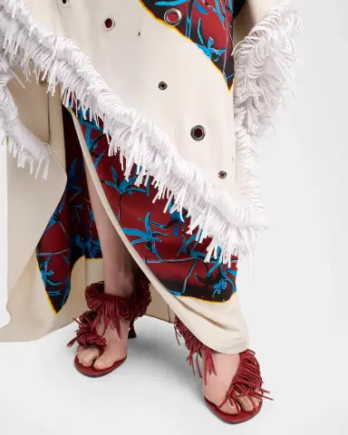 Proenza Schouler Bodine Asymmetric Draped Grommet Fringe High-Low Dress | Thumbnail 5 Proenza Schouler Bodine Asymmetric Draped Grommet Fringe High-Low Dress | Thumbnail 5