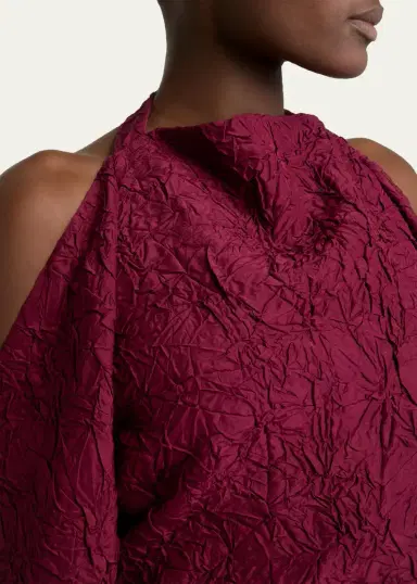 Proenza Schouler Lina Crushed Silk Habotai Long-Sleeve Halter Gown | Thumbnail 5 Proenza Schouler Lina Crushed Silk Habotai Long-Sleeve Halter Gown | Thumbnail 5
