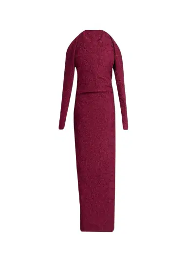 Proenza Schouler Lina Crushed Silk Habotai Long-Sleeve Halter Gown | Thumbnail 1 Proenza Schouler Lina Crushed Silk Habotai Long-Sleeve Halter Gown | Thumbnail 1