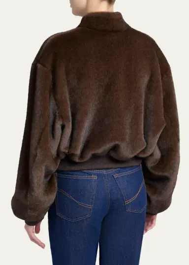 Stella McCartney Faux-Fur Bomber Jacket | Thumbnail 3 Stella McCartney Faux-Fur Bomber Jacket | Thumbnail 3