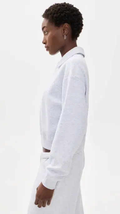 Skims Polo Sweatshirt ight Heather Grey | Thumbnail 4 Skims Polo Sweatshirt ight Heather Grey | Thumbnail 4