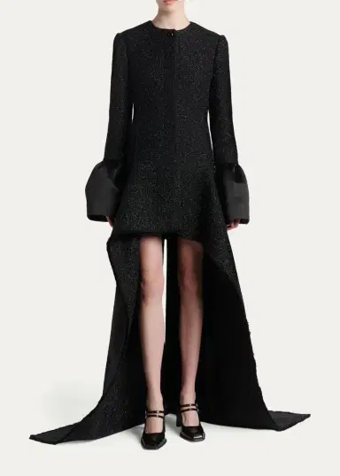 McQueen Metallic Tweed Single-Breasted Long Coat | Thumbnail 2 McQueen Metallic Tweed Single-Breasted Long Coat | Thumbnail 2