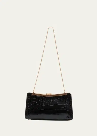 Simkhai Solange Croc-Embossed Leather Clutch | Thumbnail 2 Simkhai Solange Croc-Embossed Leather Clutch | Thumbnail 2