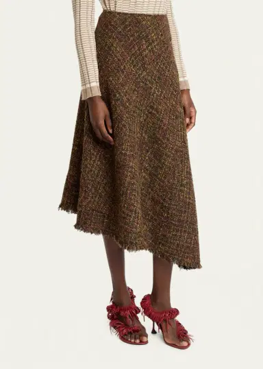 Proenza Schouler Layne Tweed Midi Skirt | Thumbnail 4 Proenza Schouler Layne Tweed Midi Skirt | Thumbnail 4