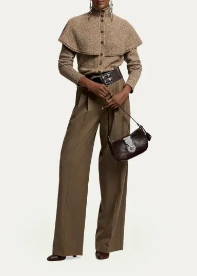 Ralph Lauren Collection Clarice Wool-Blend Pleated Wide-Leg Pants | Thumbnail 2 Ralph Lauren Collection Clarice Wool-Blend Pleated Wide-Leg Pants | Thumbnail 2
