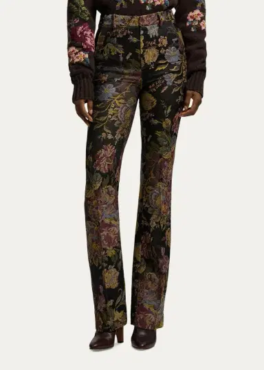 Ralph Lauren Collection Wrigley II Floral Jacquard Bootcut-Leg Pants | Thumbnail 4 Ralph Lauren Collection Wrigley II Floral Jacquard Bootcut-Leg Pants | Thumbnail 4