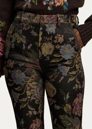 Ralph Lauren Collection Wrigley II Floral Jacquard Bootcut-Leg Pants | Thumbnail 5 Ralph Lauren Collection Wrigley II Floral Jacquard Bootcut-Leg Pants | Thumbnail 5