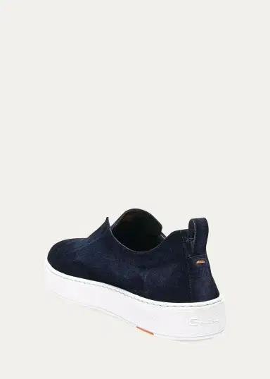 Santoni Victory Suede Low-Top Sneakers | Thumbnail 2 Santoni Victory Suede Low-Top Sneakers | Thumbnail 2