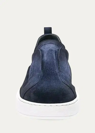 Santoni Victory Suede Low-Top Sneakers | Thumbnail 3 Santoni Victory Suede Low-Top Sneakers | Thumbnail 3