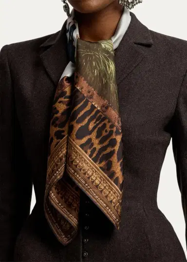 Ralph Lauren Collection Scenic-Print Silk Twill Square Scarf | Thumbnail 2 Ralph Lauren Collection Scenic-Print Silk Twill Square Scarf | Thumbnail 2
