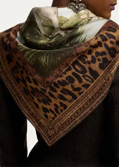 Ralph Lauren Collection Scenic-Print Silk Twill Square Scarf | Thumbnail 3 Ralph Lauren Collection Scenic-Print Silk Twill Square Scarf | Thumbnail 3