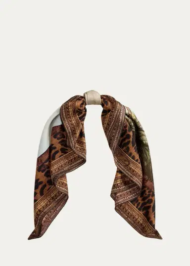 Ralph Lauren Collection Scenic-Print Silk Twill Square Scarf | Thumbnail 5 Ralph Lauren Collection Scenic-Print Silk Twill Square Scarf | Thumbnail 5