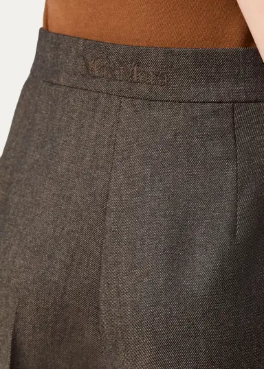 Max Mara Wool Twill Wide-Leg Trousers | Thumbnail 5 Max Mara Wool Twill Wide-Leg Trousers | Thumbnail 5
