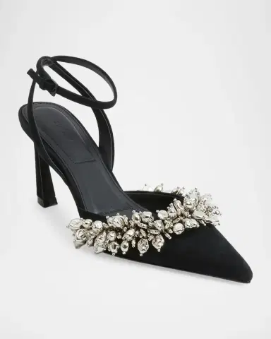 Simkhai 75mm River Embellished Suede Pumps | Thumbnail 2 Simkhai 75mm River Embellished Suede Pumps | Thumbnail 2