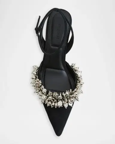 Simkhai 75mm River Embellished Suede Pumps | Thumbnail 3 Simkhai 75mm River Embellished Suede Pumps | Thumbnail 3
