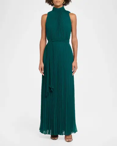 Aidan Mattox Wide-Leg Pleated Georgette Jumpsuit | Thumbnail 2 Aidan Mattox Wide-Leg Pleated Georgette Jumpsuit | Thumbnail 2