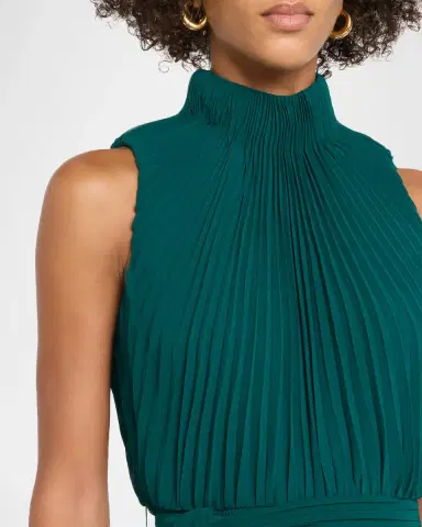 Aidan Mattox Wide-Leg Pleated Georgette Jumpsuit | Thumbnail 5 Aidan Mattox Wide-Leg Pleated Georgette Jumpsuit | Thumbnail 5