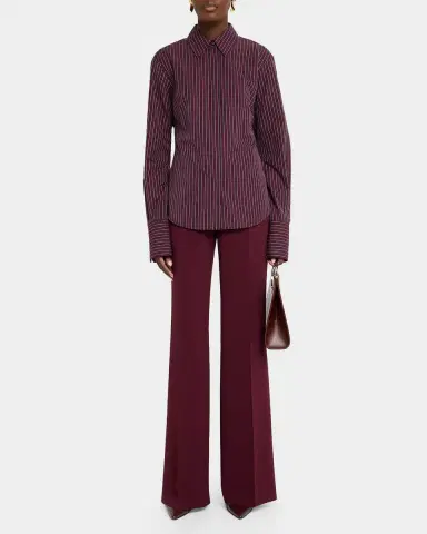Lafayette 148 New York Striped Slim-Fit Cotton Shirt | Thumbnail 2 Lafayette 148 New York Striped Slim-Fit Cotton Shirt | Thumbnail 2