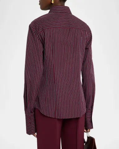 Lafayette 148 New York Striped Slim-Fit Cotton Shirt | Thumbnail 3 Lafayette 148 New York Striped Slim-Fit Cotton Shirt | Thumbnail 3