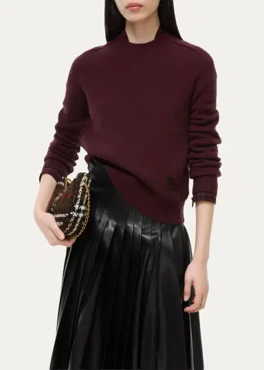 Burberry Constance Cashmere-Blend Crewneck Sweater | Thumbnail 2 Burberry Constance Cashmere-Blend Crewneck Sweater | Thumbnail 2