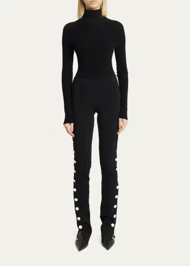 Proenza Schouler Martina Buttoned Sides Skinny-Leg Pants | Thumbnail 2 Proenza Schouler Martina Buttoned Sides Skinny-Leg Pants | Thumbnail 2