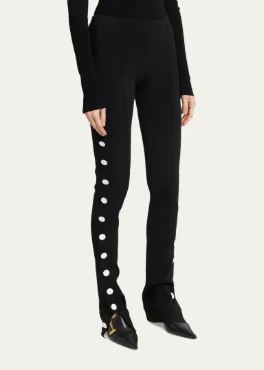 Proenza Schouler Martina Buttoned Sides Skinny-Leg Pants | Thumbnail 4 Proenza Schouler Martina Buttoned Sides Skinny-Leg Pants | Thumbnail 4