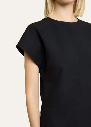 Proenza Schouler Ria Cap-Sleeve Pleated Panel Midi Dress | Thumbnail 5 Proenza Schouler Ria Cap-Sleeve Pleated Panel Midi Dress | Thumbnail 5