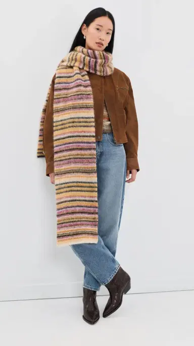 Isabel Marant Mouna Scarf Mustard One Size | Thumbnail 3 Isabel Marant Mouna Scarf Mustard One Size | Thumbnail 3